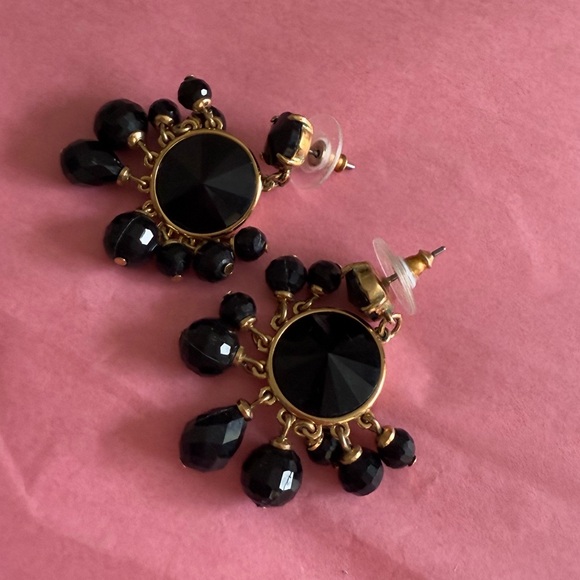 Kate Spade Black and Gold Beaded Earrings - Picture 2 of 4